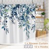 Ttincceer Blue Eucalyptus Shower Curtain, Botanical Tree Leaves Plants Bathroom
