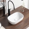 Small Vessel Sink Bowl Above Counter, QISHKA 14" x 10"