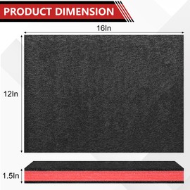 Storystore Tool Box Foam 16 x 12 x 1.5 inch, 4 Packs Cuttable Foam Inserts for Cases, Polyurethane Storage Sheets, Toolbox Organizer for Drawer Liner Storage Tool Shadow