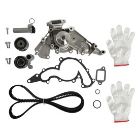 Timing Belt Kit with Water Pump for 1998-2010 Toyota 4Runner/Tundra/Land Cruiser & Lexus GX470/LS430-4.0L-4.7L V8 Engines, Replaces OEM TKT-021, TCKWP298