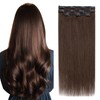 Elailite Clip in Hair Extensions Real Human Hair 3PCS Lace