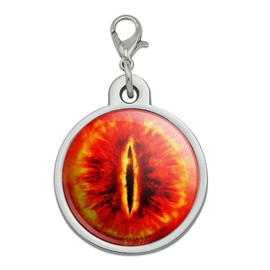 GRAPHICS & MORE Lord of The Rings Eye of Sauron Chrome Plated Metal Pet Dog Cat ID Tag