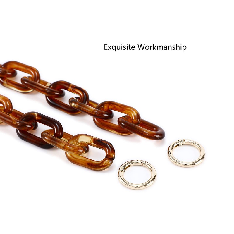 Xiazw 58 cm Adjustable Acrylic Chain Bag Chain Purse Strap