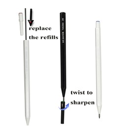 Lopenle 12 Pieces 2.0mm Mechanical Pencils 2BHexagonal Pencils Six-sided Design Pencils With 12 pcs Refills Sharpeners for Art Drawing Writing Sketching At School Office