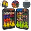 Fly Fishing Flies Kit with Fly Box, 64 Fly Fishing