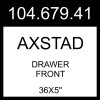 IKEA AXSTAD Drawer Front Matte Blue 36x5" 104.679.41