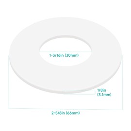 Aigemsi (4-Pack) Flush Valve Silicone Seals, Compatible with American Standard 7381042-0070A Toilet Flush Valve Gaskets, Fits Tanks 4035.216 and 4035.516, 2-5/8" Outer Diameter, 1-3/16" Inner Diameter