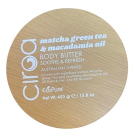 Matcha Green Tea & Macadamia Oil Body Butter, Soothe & Refresh, 15.8 oz, with Shea Butter and Glycerin