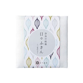 Nichinichi Utensils Daily Dish Towel, Kitchen Towel, 100% Cotton, Made in Japan, 14.6 x 14.6 inches (37 x 37 cm), Bleached