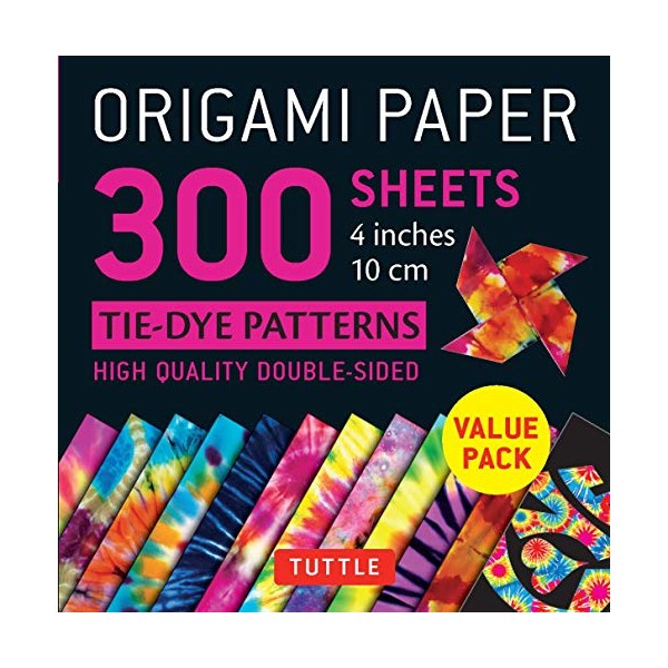 Origami Paper 300 sheets Tie-Dye Patterns 4" (10 cm): Tuttle