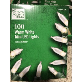 Home Accents Holiday 5 Boxes Home Accents 100 Ct Warm White LED Christmas Lights - Free Shipping