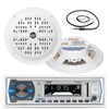 Pyle USB Marine AUX Black Radio, Marine Antenna, 5.25"Black 100W