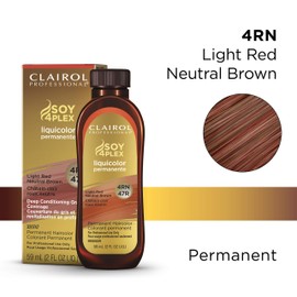 Clairol Professional Permanent Liquicolor for Dark Hair Color, 4rn Light Red Neutral Brown, 2 oz.