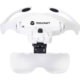 TOOLCRAFT 2469761 Magnifying Glasses with LED Lighting Magnification Factor: 3.5 x 2.5 x 2.0 x 1.5 x 1.0 x Lens Size: (