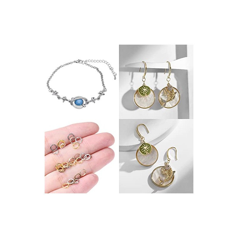 Jepeux 600Pcs 4mm Gold Open Jump Ring, Used for Key