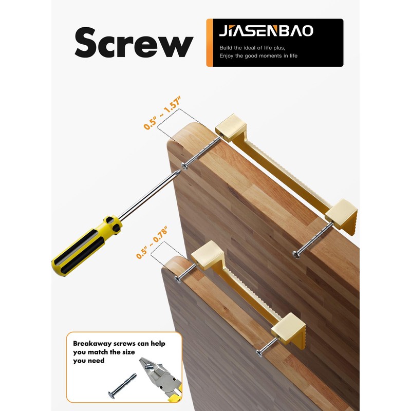 JIASENBAO 5 Pack Gold Cabinet Pulls 5" Hole Center Brushed