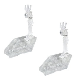 Rimikuru Plastic Model Display Action Stand Base Display Base Pedestal Plastic Model Stand 1/144 Set (Clear, Set of 2)