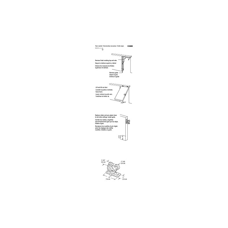 Prime-Line N 6848 1 In. Flat Nylon Wheel Bi-Fold Door