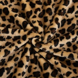 DREAMLANDING Fleece Throws For Sofa Bed Chair Soft Colorful Oversized, Decorative Ultra-Plush Throw Blanket (130x150cm, Cheetah)