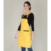Waterproof Red Cotton Kitchen Apron with Front Pocket