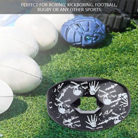 Ausla Sports Mouth Guard Adult Mouth Guard Food Grade TPR for Abrasive Teeth Sports Protection Rugby, Rugby, Taekwondo, Boxing, Kickboxing, Fighting (Skeleton Shaped)