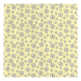 Funnytree Sweet Flower Shower Curtain, Yellow Bathroom Decor, Waterproof Fabric Durable Easy Care Washable, 72"X72"(Hooks Not Included) SC00205-002