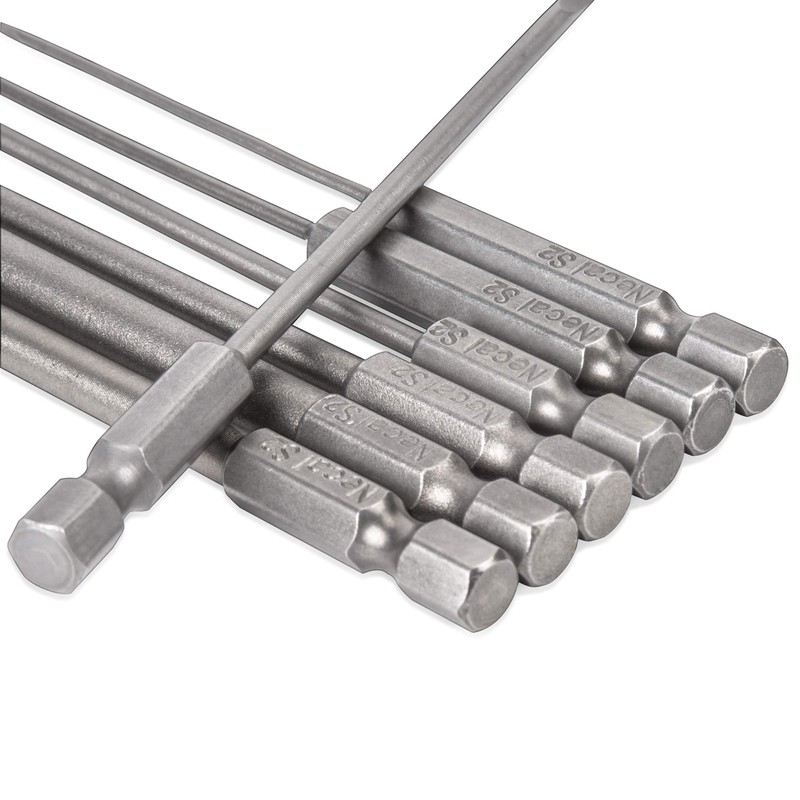 Rocaris 7 Pack Flat Head Slotted Tip Screwdriver Bit Set