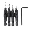 MTQY 4PCS Woodworking Hole Opener Set 4 Sizes Carbon Steel