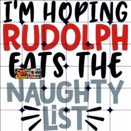 Handmade Sublimation Print Christmas Rudolph Ready to Press Heat Transfer