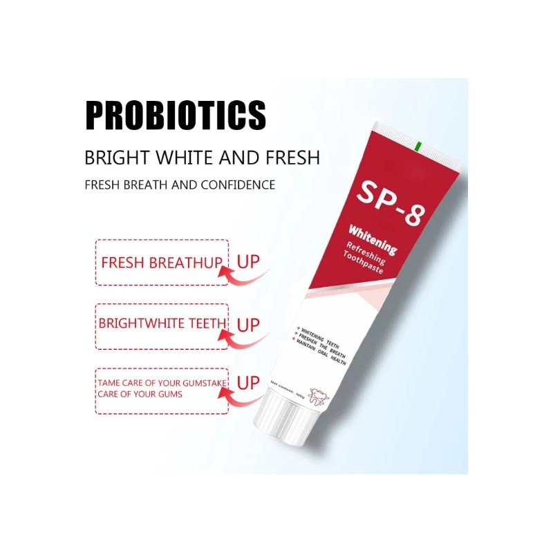 SP-8 Probiotic Whitening Toothpaste & Brighten & Oral Health Cleaning