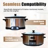 8 Qt Oval Glass Slow Cooker Replacement Lid, Compatible with