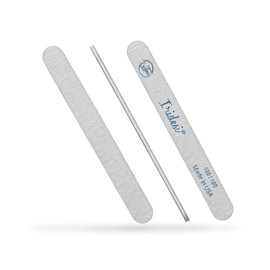 Iridesi Zebra Nail Files Washable Emery Board 7 Inches Long 3/4 Inch Wide Made in USA 100/100 Grit 12 Fingernail Files Per Pack