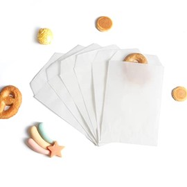 Volanic 100PCS 3X5 Inch Semi-Transparent Glassine Waxed Paper Treat Bags Party Favor Bag for Bakery Cookies Candies Dessert Chocolate Sandwich