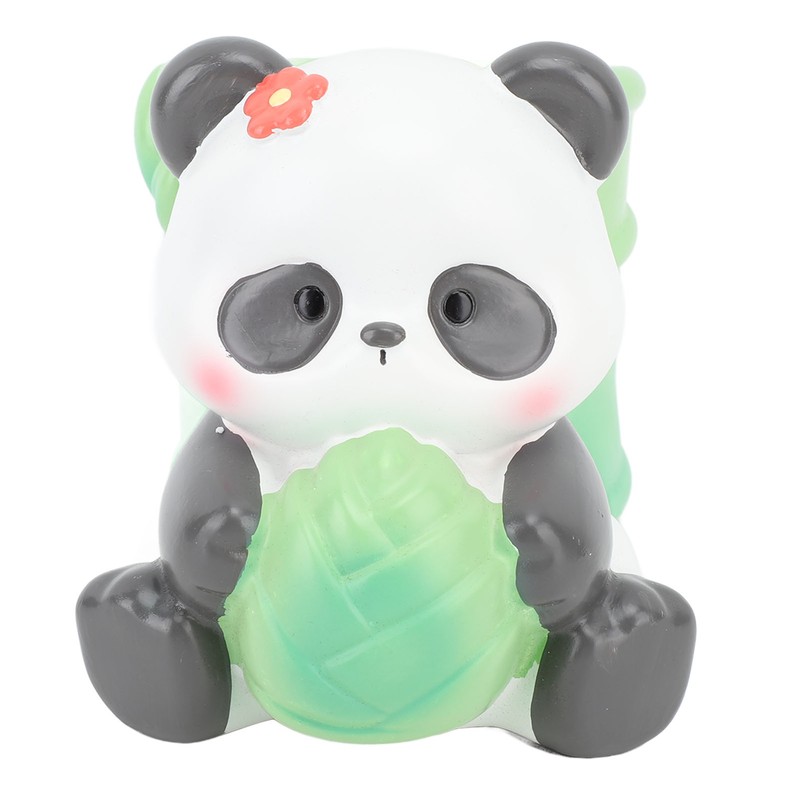 Panda Bamboo Pen Holder Cute Shape Large Capacity Resin Multipurpose