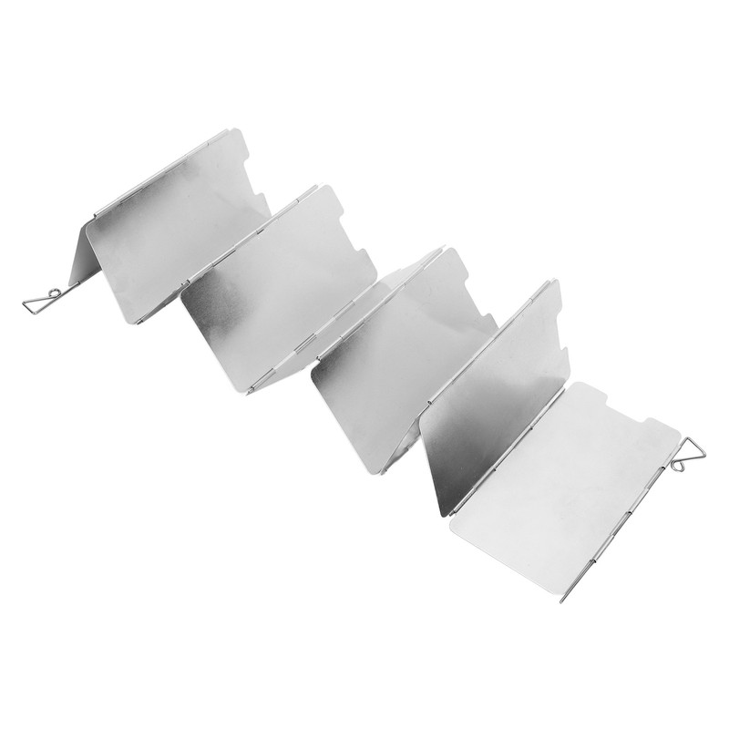 2Pcs Outdoor Stove Windscreen Foldable Portable Stainless Steel Camping Cooking