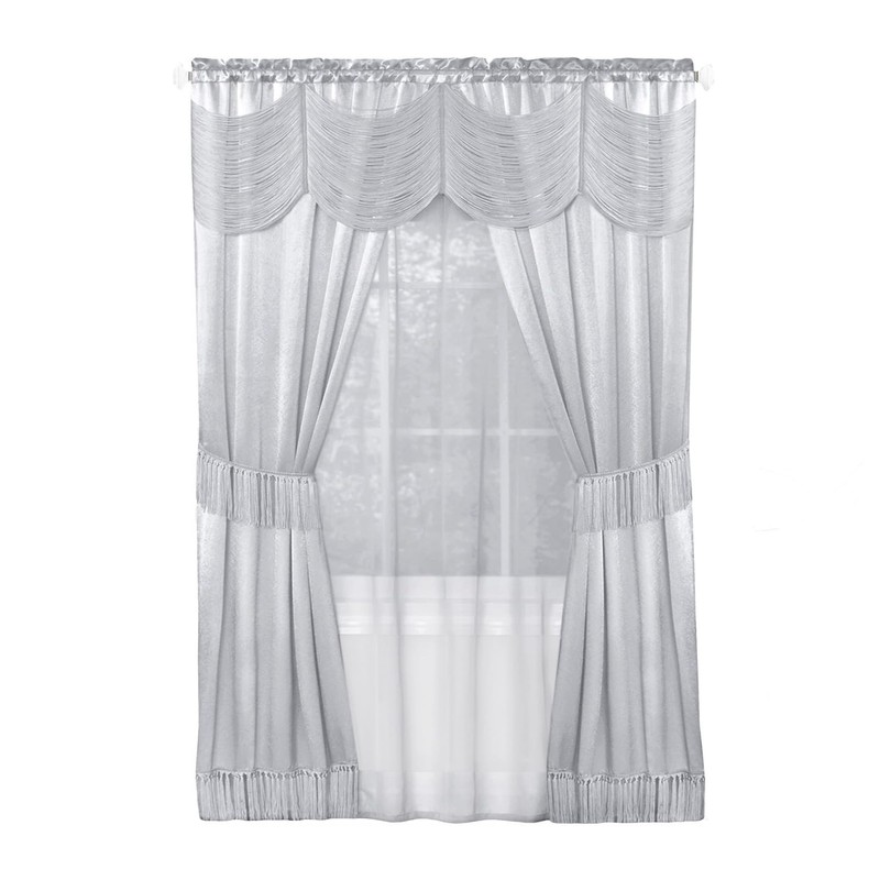 Halley Window Curtains, 6-Piece Set - 56 Inch Width, 63