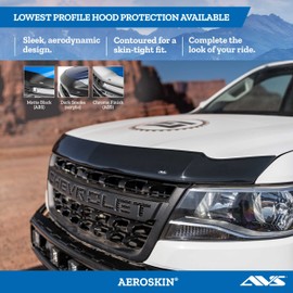 Auto Ventshade [AVS] Aeroskin Hood Protector | Fits 2021-2025 Kia K5 | Low Profile Deflector/Bug Shield - 1 pc., Chrome | 622199