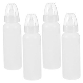 Sosoport 4pc Set of Calf and Lamb Feeding Bottles Farm Use Portable and Easy to Wash Goat Bottle Feeders