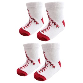 Yuji Itadori 1st Birthday Baseball Socks 2-Pair Packs Low Cut Infant Kids Newborn Boys Socks（Red,1-2 Years