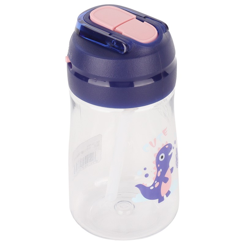 420ml Water Bottle Portable Cute Cartoon Straw Cup Drinking Bottle