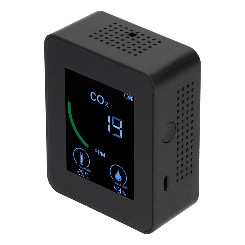 Air Quality Detector Digital USB Charging Carbon Dioxide Monitor Temperature