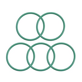 uxcell Fluorine Rubber O-Rings, 30mm OD 27mm ID 1.5mm Width FKM Seal Gasket for Machinery Plumbing, Green, Pack of 5