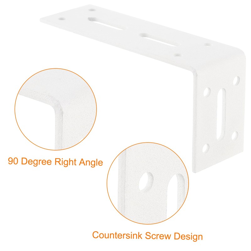 uxcell L Corner Braces, 2Pcs 120x40x60mm - Stainless Steel Adjustable