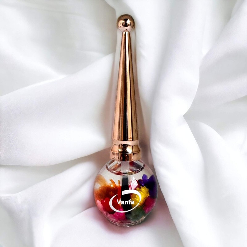 Vanfa Cuticle Oil infused with real flower 0.42 Oz -