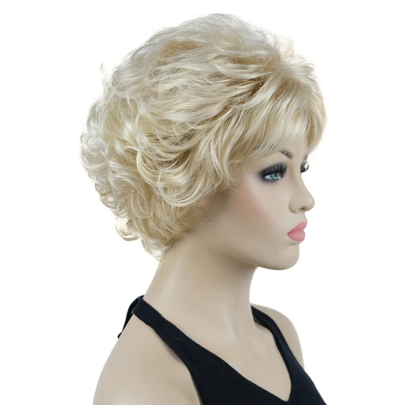 Lydell 8" Short Curly Women Wigs Soft Shaggy Layered Classic