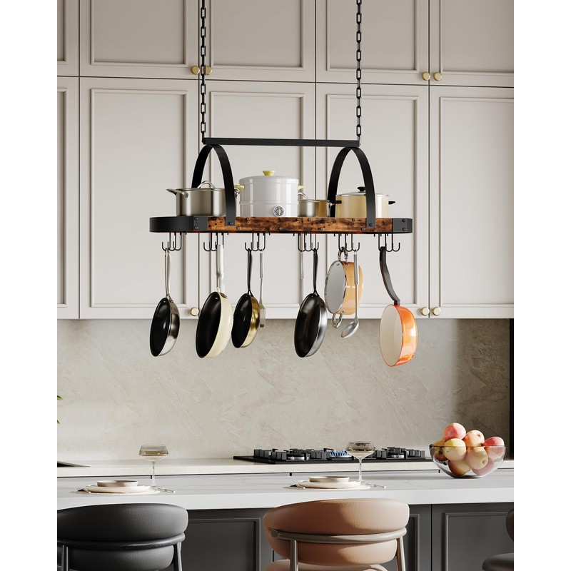 CHOEZON Hanging Pot Rack, Pot Hanger for Kitchen, Ceiling Mounted