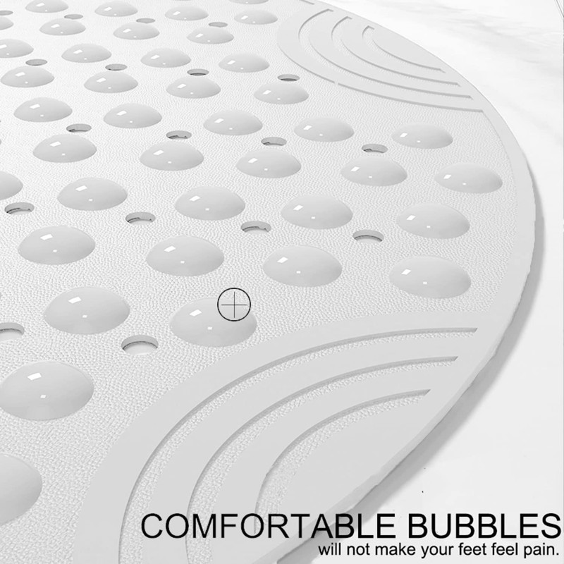 Circle Shower Mat,Round Non-slip Bathroom Mat With Suction Cup Smooth