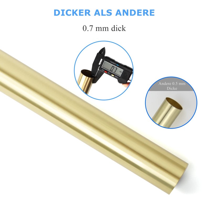 OPERMAXER Brass immersion pipe, 300 mm for siphon, extension pipe,