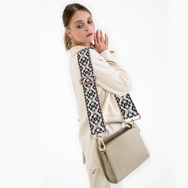 GINJKGO GINJKGO Purse Straps Replacement Crossbody - Crossbody Straps for Purses, Wide Shoulder Strap for Handbags White Style (Wide:2')Medium