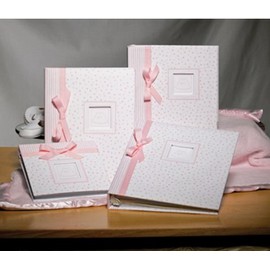 CR Gibson Bound Photo Journal Album with Space for Journaling and CD Storage Pocket, Thank Heaven for Little Girls Baby Album,